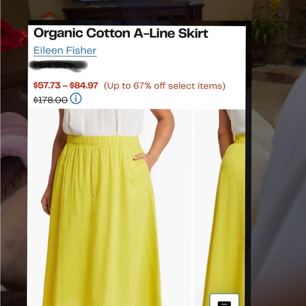 Eileen Fisher Vibrant Yellow Maxi A-Line Skirt Resort Wear